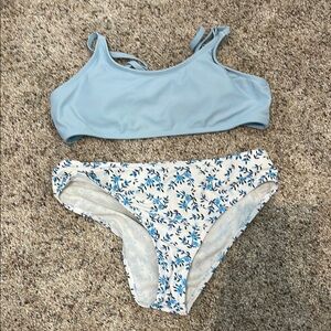 Teen Blue Floral Bikini Set